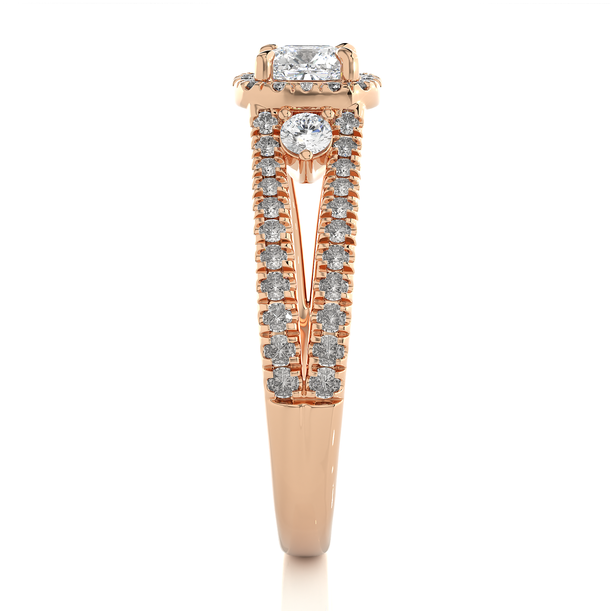 0.96 Carat G Color VS1 Clarity Diamond Studded Natural Diamond Ring.